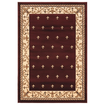 United Weavers Of America United Weavers of America 2050 11634 69 5 ft. 3 in. x 7 ft. 6 in. Bristol Wington Burgundy Rectangle Area Rug 2050 11634 69